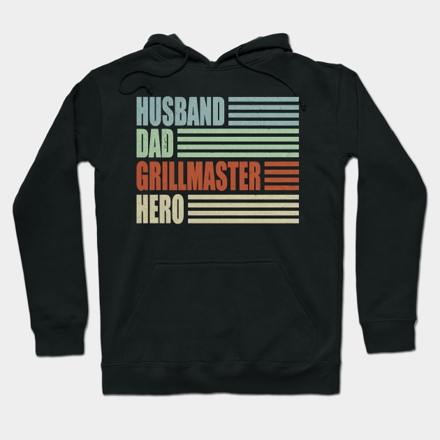 Husband Dad Grillmaster Hero Father's Day Hoodie by Hopkinson